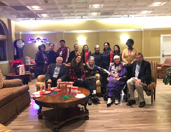 group of people smiling
