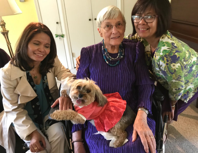 elderly and caregiver